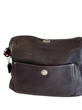 Vintage Coach Chelsea Hobo bag (Style 10131/10132) crafted from dark brown pebbl